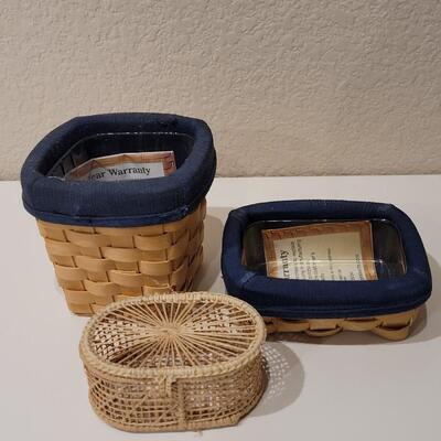 Lot 491: Mini Baskets Lot (2 Renaissance and 1 Handmade)