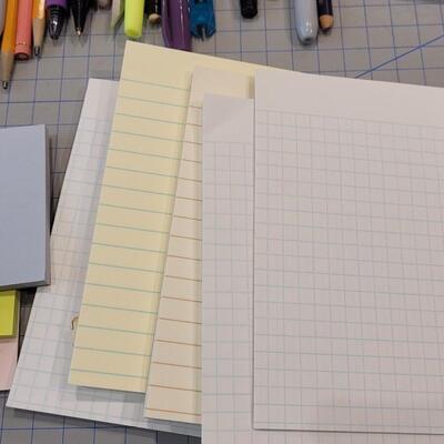 Lot 508: Pens, Pencils, Notepads, Grid Pads, Markers