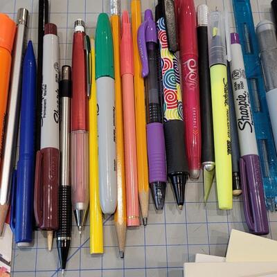Lot 508: Pens, Pencils, Notepads, Grid Pads, Markers