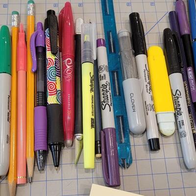 Lot 508: Pens, Pencils, Notepads, Grid Pads, Markers