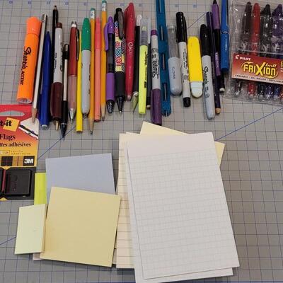 Lot 508: Pens, Pencils, Notepads, Grid Pads, Markers