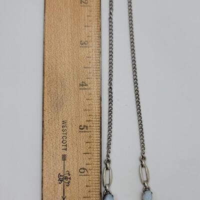 Lot J47 - WRE Sterling Moonstone Necklace & Bracelet Set