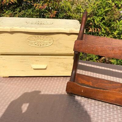 Kitchen storage lot, two vintage pieces