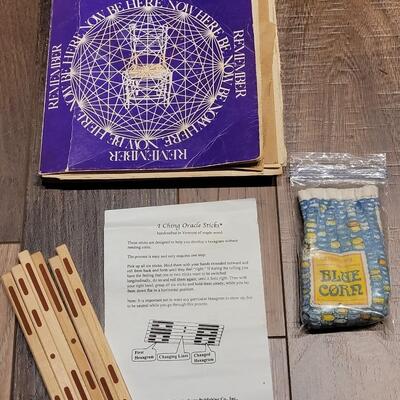 Lot 513: 1st ed. RAM DAS Remember Here and Now, Ceremonial Blue Corn and iching Sticks