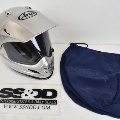 Arai Helmet, Silver, with Bag. Arai XD DOT SNELL