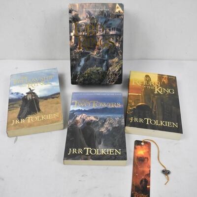 JRR Tolkien Lord of the Rings Series with Matching Bookmark