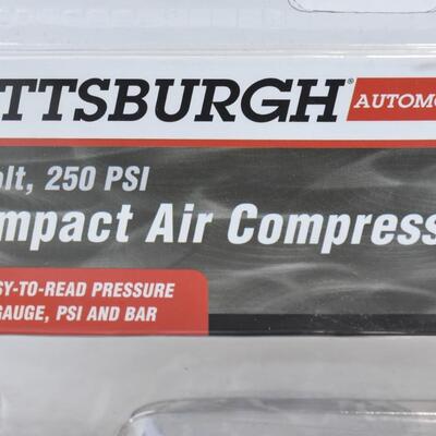 12 v Compact Air Compressor by Pittsburgh. Damaged packaging - New