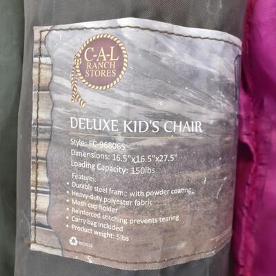 6 Quad Camp Chairs: 3 kids size 3 Adult size