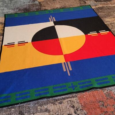 Lot 516: 85" x 77" PENDLETON Wool CIRCLE OF LIFE Blanket 