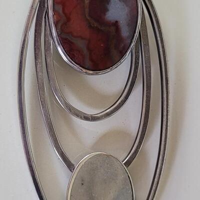 Lot J69: Sterling and Red Jasper 3