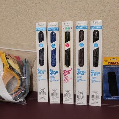 Lot 525: Assortment of New and Used Zipper Tracks + New Velcro Pack