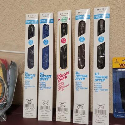 Lot 525: Assortment of New and Used Zipper Tracks + New Velcro Pack