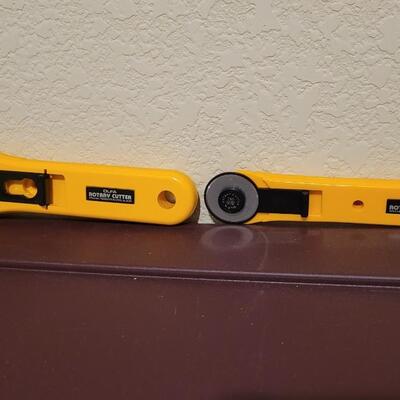 Lot 535: (2) OLFA Rotary Cutters (45mm & 28mm)