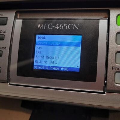 Lot 548: BROTHER MFC-465CN Fax Printer Scanner Copier w/ LARGE Ink Reserve