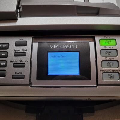 Lot 548: BROTHER MFC-465CN Fax Printer Scanner Copier w/ LARGE Ink Reserve
