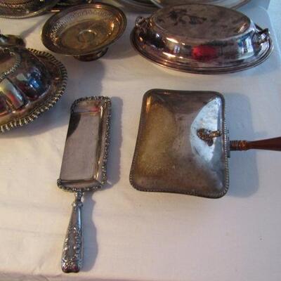 Large Collection of Silver Plated Serving Pieces