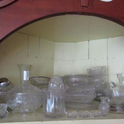 Large Collection of Misc. Glass/Crystal Serving Pieces- Plates, Bowls, Etc.