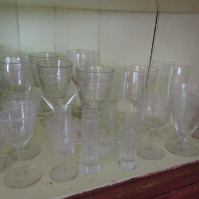 Assorted Glass/Crystal Cups, Goblets, and Glasses