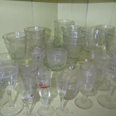 Assorted Glass/Crystal Cups, Goblets, and Glasses
