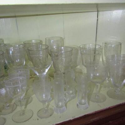 Assorted Glass/Crystal Cups, Goblets, and Glasses