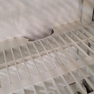 Lot 569: (2) Plastic Shelving Units (both show some dings)