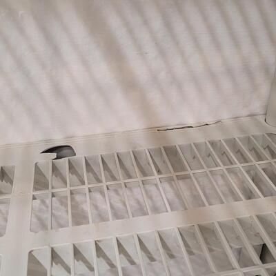 Lot 569: (2) Plastic Shelving Units (both show some dings)