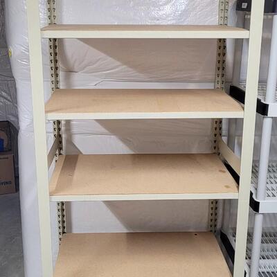 Lot 572: Metal Frame Shelving Unit 