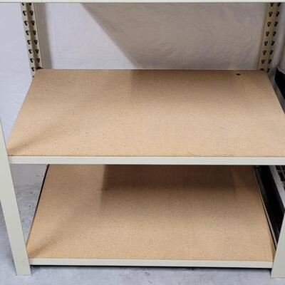 Lot 572: Metal Frame Shelving Unit 