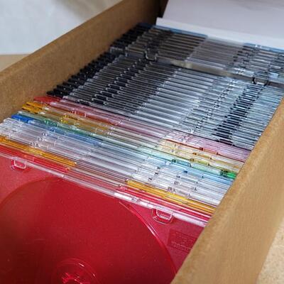 Lot 573: Large Assortment of Unused CD/DVD Jewel Cases 