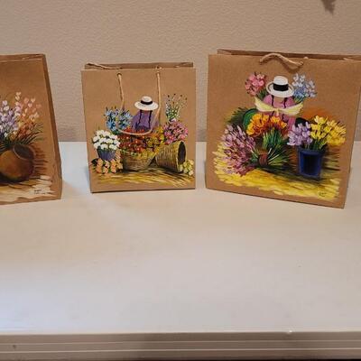 Lot 596: Signed Handpainted Bags