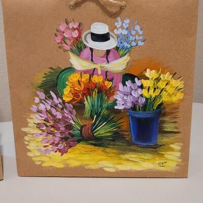 Lot 596: Signed Handpainted Bags