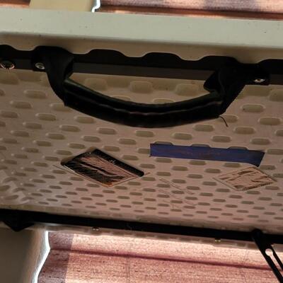 Lot 597: Adjustable Folding Table