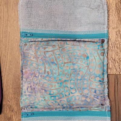 Lot 610: Quilted Little Pouch and Square By Trish
