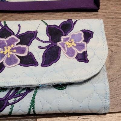 Lot 610: Quilted Little Pouch and Square By Trish