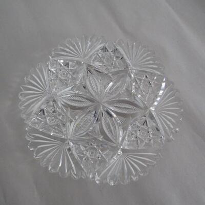 10 Gorgeous, Heavy Crystal Plates- 7 Inches in Diameter