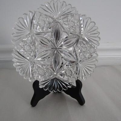 10 Gorgeous, Heavy Crystal Plates- 7 Inches in Diameter