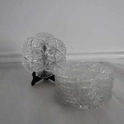 10 Gorgeous, Heavy Crystal Plates- 7 Inches in Diameter
