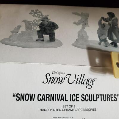 Snow Carnival Ice Sculptures - Trash Cans - Park Bench - All in Together Girls 