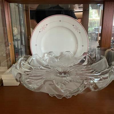 20+ Piece China Set Villeroy Boch Aragon Pattern with Crystal Glassware