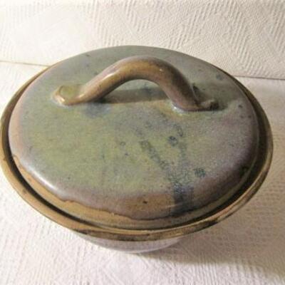 Artisan Pottery Pot with Lid 