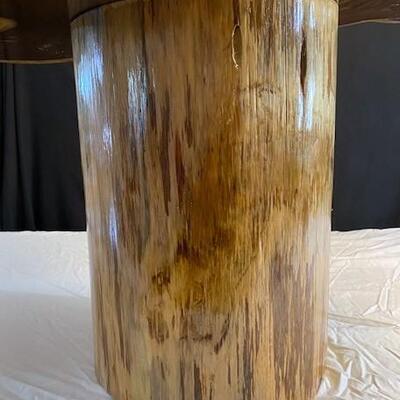 LOT#10LR: Live Edge Table with Heavy Varnish Surface