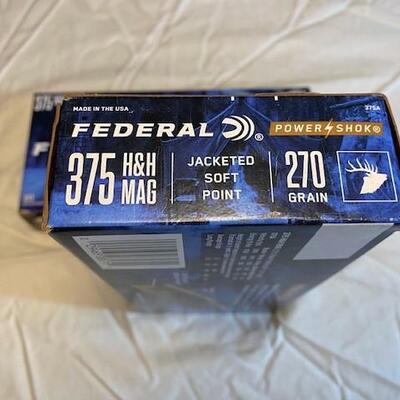LOT#23LR: Federal 375 H&H Mag Ammo
