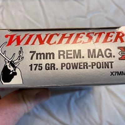LOT#43LR: Winchester Super X 7mm Rem Mag Ammo Lot #2