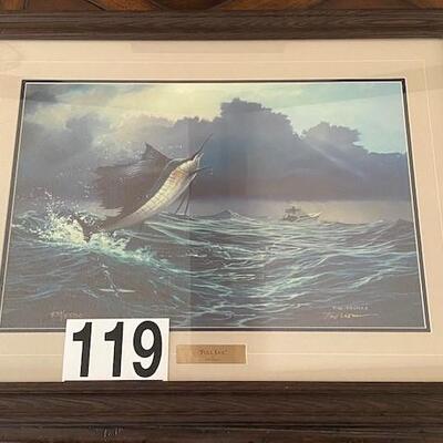 LOT#119LR: F. W. Thomas Signed and Numbered Print
