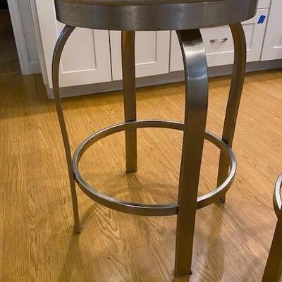 LOT#196DR2: Stainless Steel Counter Stools