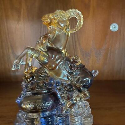 Heavy glass Chinese “year of the goat/ram”