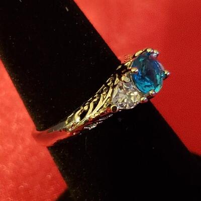 Sterling silver  tanzinite ring size 7 