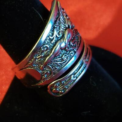Vintage Sterling silver spoon ring size 7 . 14 2 g 