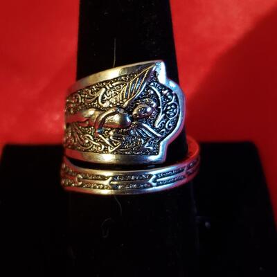 Vintage Sterling silver spoon ring size 7 . 14 2 g 