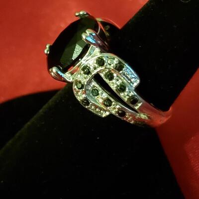 Vintage Sterling silver onyx  ring size 9 